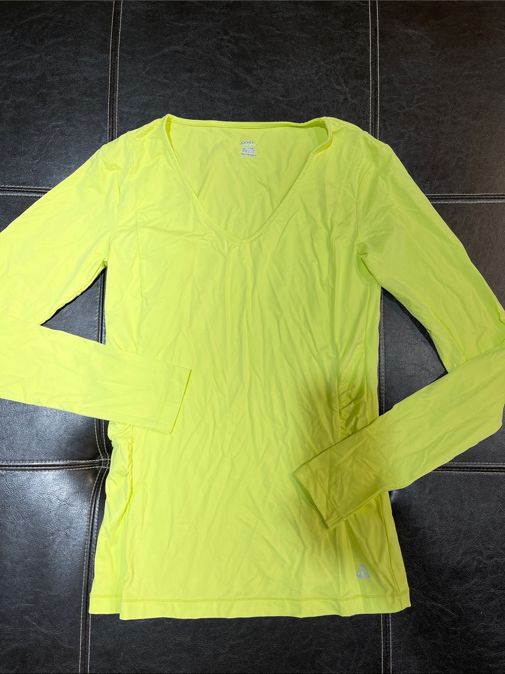 Jockey Women’s Neon Yellow Long Sleeve V-Neck Top
